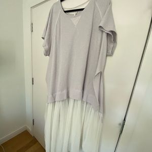 Free People shirt with sheer dress bottom